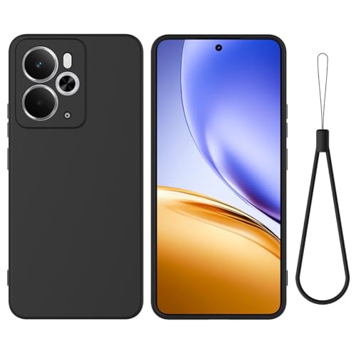 BRAND SET Hülle für Realme 14T, Weiche Silikon Schutzhülle mit Mikrofaserfutter, Stoßfest & Kratzfest Handyhülle für Realme 14T (Schwarz) von BRAND SET