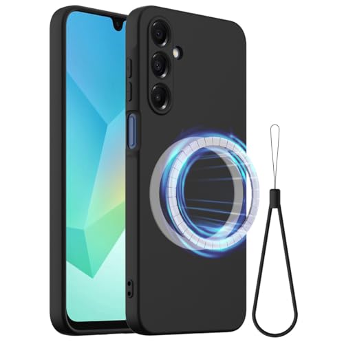 BRAND SET Hülle für Samsung Galaxy A15, Magnetische Silikonhülle Kompatibel mit Mag-Safe, Stoßfest und Kratzfest, Handyhülle mit Mikrofaser-Innenfutter für Samsung Galaxy A15 Hülle (Tiefschwarz) BRAND SET Hülle für Samsung Galaxy A15, Magnetische Silikonhülle Kompatibel mit Mag-Safe, Stoßfest und Kratzfest, Handyhülle mit Mikrofaser-Innenfutter für Samsung Galaxy A15 Hülle (Tiefschwarz) von BRAND SET