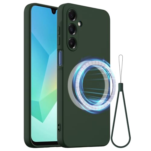 BRAND SET Hülle für Samsung Galaxy A25, Magnetische Silikonhülle Kompatibel mit Mag-Safe, Stoßfest und Kratzfest, Handyhülle mit Mikrofaser-Innenfutter für Samsung Galaxy A25 Hülle (Dunkelgrün) BRAND SET Hülle für Samsung Galaxy A25, Magnetische Silikonhülle Kompatibel mit Mag-Safe, Stoßfest und Kratzfest, Handyhülle mit Mikrofaser-Innenfutter für Samsung Galaxy A25 Hülle (Dunkelgrün) von BRAND SET