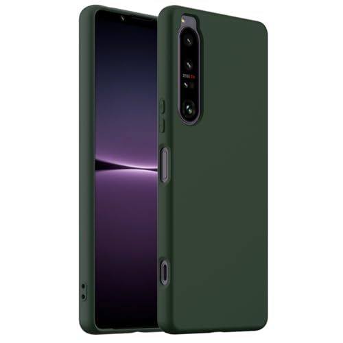 BRAND SET Hülle für Sony Xperia 1 IV, Magnetische Silikonhülle Kompatibel mit MagSafe, Stoßfest und Kratzfest, Handyhülle mit Mikrofaser-Innenfutter für Sony Xperia 1 IV Hülle (Dunkelgrün) von BRAND SET