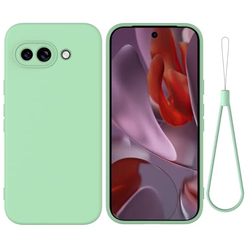 BRAND SET Schutzhülle für Google Pixel 9A Hülle, Silikonhülle Kratzfeste Schutzhülle mit Mikrofaser-Innenfutter Handytasche Case für Google Pixel 9A Handy Hüllen (Mintgrün) von BRAND SET