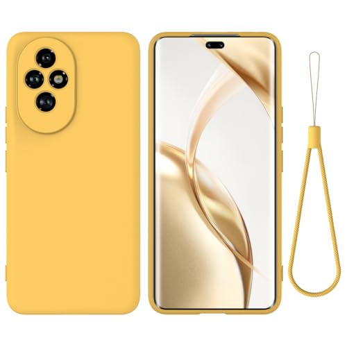 BRAND SET Schutzhülle für Honor 200 Hülle, Silikonhülle Kratzfeste Schutzhülle mit Mikrofaser-Innenfutter Handytasche Case für Honor 200 Handy Hüllen (Zitronengelb) von BRAND SET