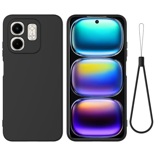 BRAND SET Schutzhülle für Infinix Smart 9 Hülle, Silikonhülle Kratzfeste Schutzhülle mit Mikrofaser-Innenfutter Handytasche Case für Infinix Smart 9 Handy Hüllen (Schwarz) von BRAND SET