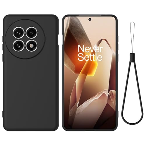 BRAND SET Schutzhülle für OnePlus 13R Hülle, Silikonhülle Kratzfeste Schutzhülle mit Mikrofaser-Innenfutter Handytasche Case für OnePlus 13R Handy Hüllen (Schwarz) von BRAND SET