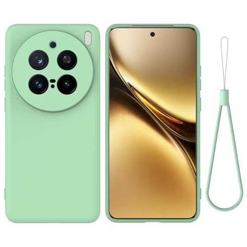 BRAND SET Schutzhülle für Vivo X200 Pro Hülle, Silikonhülle Kratzfeste Schutzhülle mit Mikrofaser-Innenfutter Handytasche Case für Vivo X200 Pro Handy Hüllen (Mintgrün) von BRAND SET