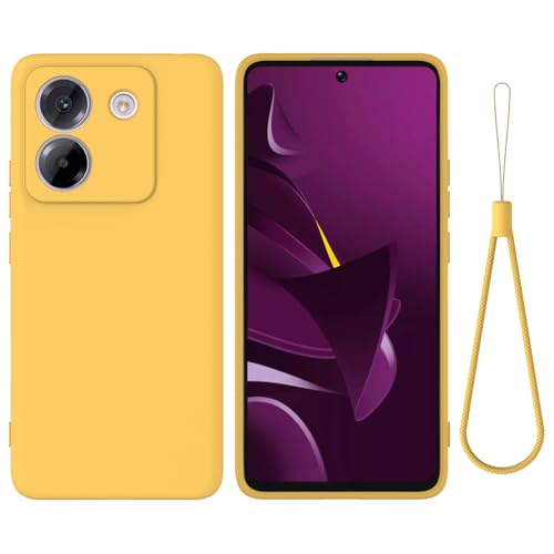 BRAND SET Schutzhülle für Xiaomi Poco M7 Pro 5G Hülle, Silikonhülle Kratzfeste Schutzhülle mit Mikrofaser-Innenfutter Handytasche Case für Xiaomi Poco M7 Pro 5G Handy Hüllen (Zitronengelb) von BRAND SET
