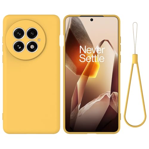 BRAND SET Schutzhülle für OnePlus 13 Hülle, Silikonhülle Kratzfeste Schutzhülle mit Mikrofaser-Innenfutter Handytasche Case für OnePlus 13 Handy Hüllen (Zitronengelb) von BRAND SET