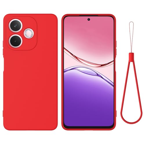 Hülle für Oppo A5 Pro 4G, Weiche Silikon Schutzhülle mit Mikrofaserfutter, Stoßfest & Kratzfest Handyhülle für Oppo A5 Pro 4G (Rot) von BRAND SET