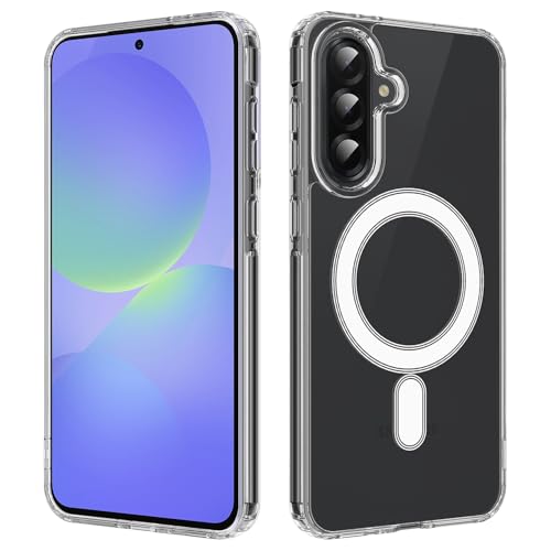 Hülle für Samsung Galaxy A54 – Magnetische, transparente und stoßfeste Schutzhülle mit PC-Rückseite und TPU-Rahmen, vergilbungsfrei Hülle für Samsung Galaxy A54 – Magnetische, transparente und stoßfeste Schutzhülle mit PC-Rückseite und TPU-Rahmen, vergilbungsfrei von BRAND SET