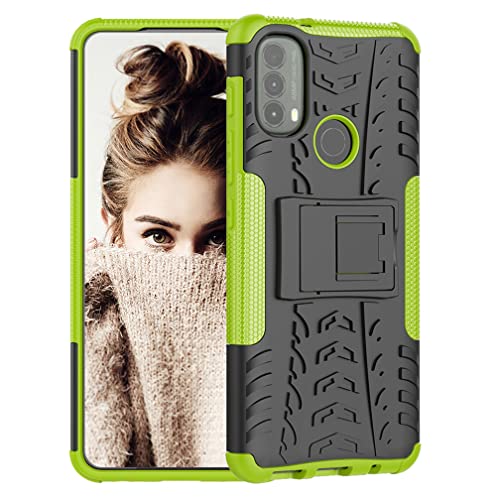 BRAND SET Rugged Armor Schutzhülle für Motorola Moto E20/E30/E40 Hülle Handy Tasche Hybrid Case Stoßfest Handyhülle Panzer TPU Silikon Hard Bumper Handycover für Moto E20/E30/E40-Grün von BRAND SET