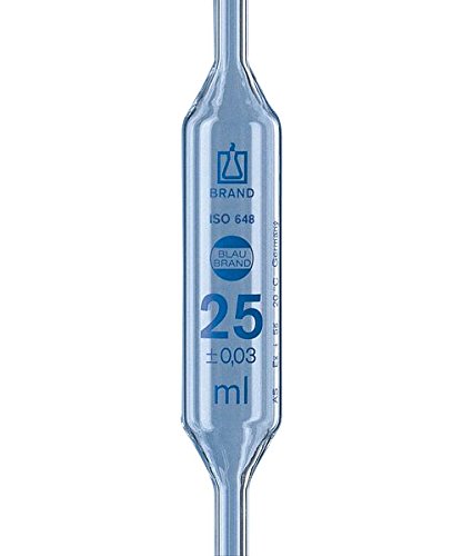 BRAND 29708 Vollpipette, Klasse AS, DE-M, 6 mL, 1 Marke, Blau (6-er pack) von BRAND