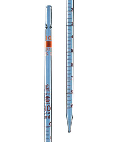 Messpipette, BLAUBRAND ETERNA, Klasse AS, DE-M gekennz., Typ 3 (Nullpunkt oben), 0,5:0,01 ml, völliger Ablauf, AR-GLAS von BRAND