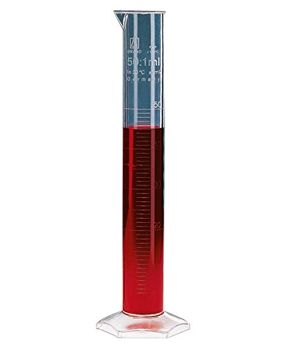 Messzylinder, hohe Form, 100 ml: 1 ml, PMP (TPX), erhabene Graduierung von BRAND
