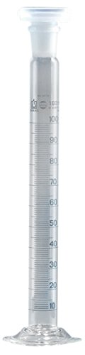 Mischzylinder, BLAUBRAND, Klasse A, DE-M gekennz. 1000 ml:10 ml, Boro 3.3, NS 45/40-PE-St. von BRAND