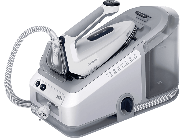 BRAUN CareStyle 7 IS 7262 GY Dampfstoß 510 g/min Dampfbügelstation (2700 Watt, 7,5 bar) von BRAUN