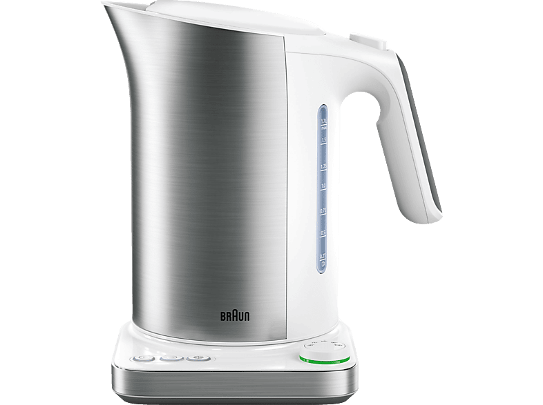 BRAUN ID Collection WK 5115 WH Wasserkocher, Edelstahl/Weiß von BRAUN