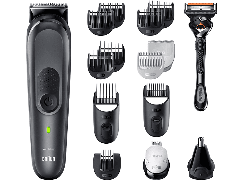 BRAUN MGK 7491 Multigroomer, Black / Slate Grey von BRAUN