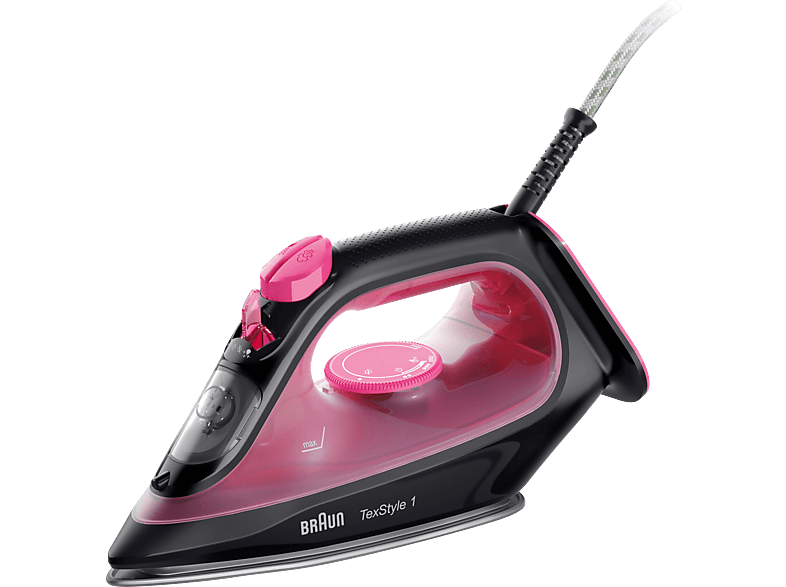 BRAUN TexStyle 1 SI 1070 PU Dampfstoß 130 g/min Dampfbügeleisen (2000 Watt, Keramiksohle, SuperCeramic Beschichtung) von BRAUN