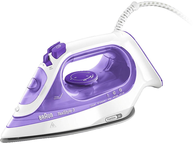 BRAUN TexStyle 3 SI 3042 VI Dampfbügeleisen (2350 Watt, Keramiksohle, SuperCeramic) von BRAUN