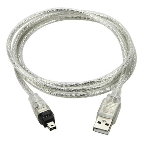 BRAVECOW USB-zu-Firewire IEEE 1394 4-poliges Datenkabel 1,5 m Camcorder zum Bearbeiten von PCs für Mini-DV-Digitalvideokameras BRAVECOW USB-zu-Firewire IEEE 1394 4-poliges Datenkabel 1,5 m Camcorder zum Bearbeiten von PCs für Mini-DV-Digitalvideokameras von BRAVECOW