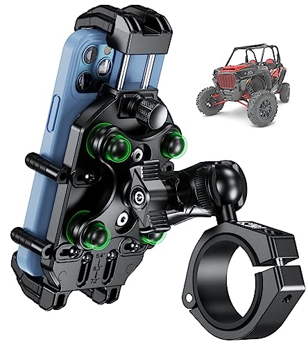 BRCOVAN UTV Handyhalterung mit Vibrationsdämpfer, Diebstahlsichere UTV Handyhalter, Verstellbar, Passend für 1,5''/1,65''/1,75''/1,85''/2'' Überrollkäfigstange, für 5,4''-7,2'' Telefone BRCOVAN UTV Handyhalterung mit Vibrationsdämpfer, Diebstahlsichere UTV Handyhalter, Verstellbar, Passend für 1,5''/1,65''/1,75''/1,85''/2'' Überrollkäfigstange, für 5,4''-7,2'' Telefone von BRCOVAN