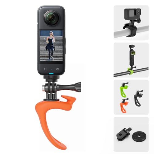 BRDRC Pocket 3 Fahrrad Halterung Motorrad Auto Mount Strap Flexible Wrap Lenker Zaunstange Halter Zubehör für GoPro Max Mini Hero 12 11 10, Osmo Pocket 3 2, für Insta360 X3 Ace Pro Go 3 Action Kamera von BRDRC