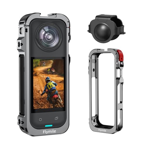 BRDRC Utility Frame Case Cage for Insta 360 X5, Metal Protective Case with Silicone Lens Cap Guard - Cold Shoe Mount, 3 x 1/10.2 cm Threads, 2-Claw Go Pro Mount Adapter for Insta 360 X5 Accessories BRDRC Utility Frame Case Cage for Insta 360 X5, Metal Protective Case with Silicone Lens Cap Guard - Cold Shoe Mount, 3 x 1/10.2 cm Threads, 2-Claw Go Pro Mount Adapter for Insta 360 X5 Accessories von BRDRC