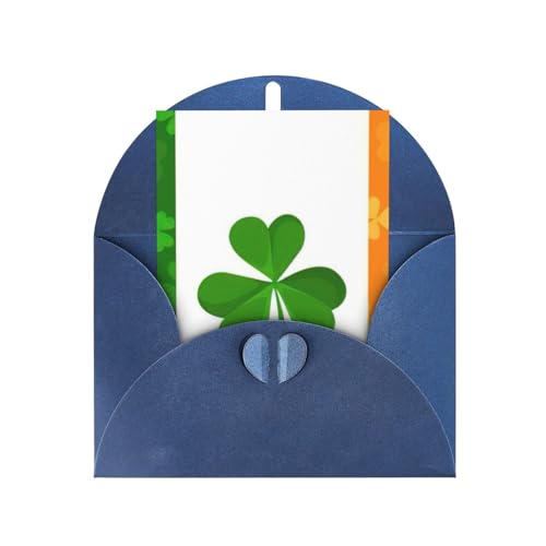 BREAUX Dankeskarte mit irischer Flagge, Perlglanz-Papier, Urlaubsgrußkarte, 10,2 x 15,2 cm, leere Karte von BREAUX