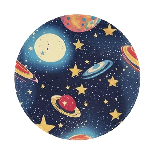 BREAUX Mauspad mit Sternenhimmel-Universum, Weltraumdruck, Gummi, rundes Mauspad für Zuhause und Büro BREAUX Mauspad mit Sternenhimmel-Universum, Weltraumdruck, Gummi, rundes Mauspad für Zuhause und Büro von BREAUX