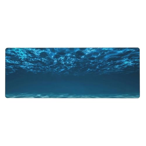 Blue Ocean Sea Große Gummi-Tastaturunterlage, Büro-Schreibtischunterlage, Schreibblock, Computer-Desktop-Pad, starke Haftung von BREAUX