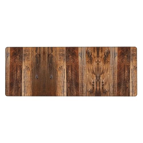Große Gummi-Tastaturunterlage aus braunem Holz, Büro-Schreibtischunterlage, Schreibblock, Computer-Desktop-Pad, starke Haftung von BREAUX