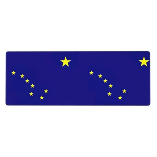 Große Gummi-Tastaturunterlage mit Alaska-Staatsflagge, Büro-Schreibtischunterlage, Schreibblock, Computer-Desktop-Pad, starke Haftung von BREAUX