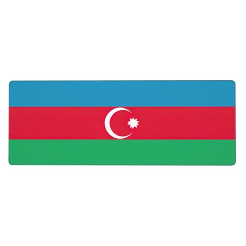 Große Gummi-Tastaturunterlage mit Flagge von Aserbaidschan, Büro-Schreibtischunterlage, Schreibblock, Computer-Desktop-Pad, starke Haftung von BREAUX