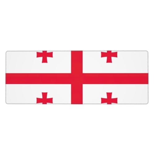 Große Gummi-Tastaturunterlage mit Flagge von Georgia, Büro-Schreibtischunterlage, Schreibblock, Computer-Desktop-Pad, starke Haftung von BREAUX