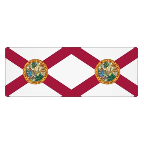 Große Gummi-Tastaturunterlage mit Florida-Flagge, Büro-Schreibtischunterlage, Schreibblock, Computer-Desktop-Pad, starke Haftung von BREAUX
