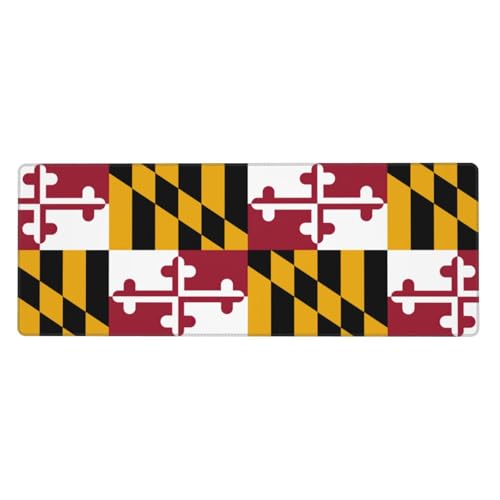 Große Gummi-Tastaturunterlage mit Maryland-Staatsflagge, Büro-Schreibtischunterlage, Schreibblock, Computer-Desktop-Pad, starke Haftung von BREAUX