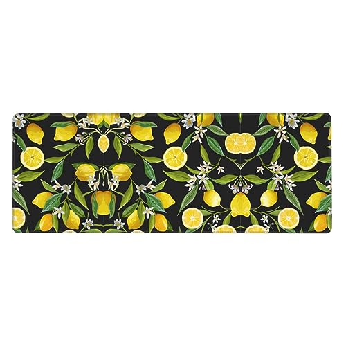 Große Gummi-Tastaturunterlage mit Zitrusfrucht-Muster, Büro-Schreibtischunterlage, Schreibblock, Computer-Desktop-Pad, starke Haftung von BREAUX