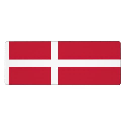 Große Gummi-Tastaturunterlage mit dänischer Flagge, Büro-Schreibtischunterlage, Schreibblock, Computer-Desktop-Pad, starke Haftung von BREAUX