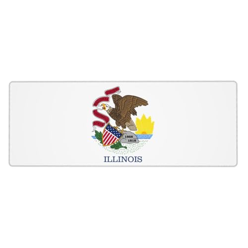 Große Gummi-Tastaturunterlage von Illinois, Büro-Schreibtischunterlage, Schreibblock, Computer-Desktop-Pad, starke Haftung von BREAUX