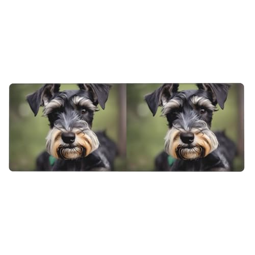 Niedlicher Schnauzer große Gummi-Tastaturunterlage, Büro-Schreibtischunterlage, Schreibblock, Computer-Desktop-Pad, starke Haftung von BREAUX