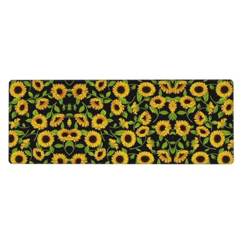 Schöne Sonnenblumen-Gummi-Tastaturunterlage, Büro-Schreibtischunterlage, Schreibblock, Computer-Desktop-Pad, starke Haftung von BREAUX
