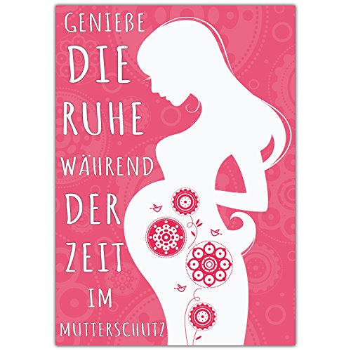 A4 XXL Abschiedskarte MUTTERSCHUTZ mit Umschlag - Klappkarte für Kollegin Mitarbeiterin Chefin zur Mutterschaft Babypause Elternzeit von BREITENWERK von BREITENWERK