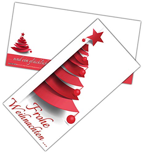 25er XL-Set WEIHNACHTSBAUM Weihnachtskarten - ideal als Brief oder Postkarte - privat & geschäftlich - edle Frohe Weihnachten Karten von BREITENWERK von BREITENWERK