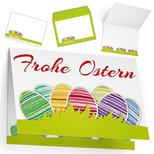 BREITENWERK Osterkarten mit Umschlag (15er Set) FROHE OSTERN - edle Premium Klappkarten - ideal privat und geschäftlich - Frohe Ostern Karten von BREITENWERK
