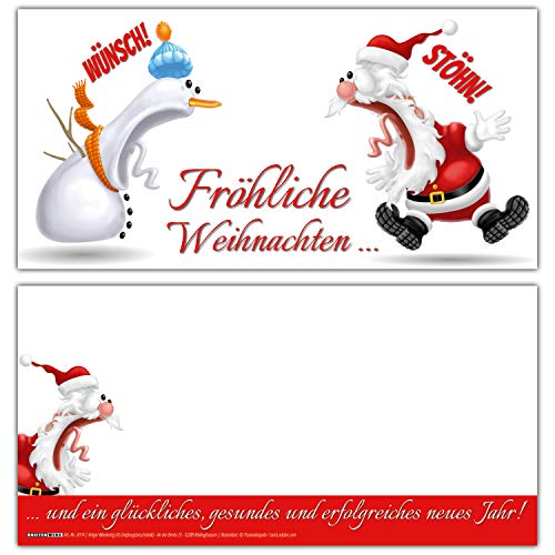 BREITENWERK Weihnachtskarten Set (12 Stück) KOLLEGEN - ideal als Brief oder Postkarte - privat und geschäftlich - edle Frohe Weihnachten Karten von BREITENWERK