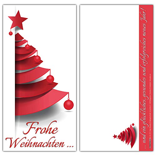 BREITENWERK Weihnachtskarten Set (12 Stück) WEIHNACHTSBAUM - ideal als Brief oder Postkarte - privat und geschäftlich - Frohe Weihnachten Karten von BREITENWERK