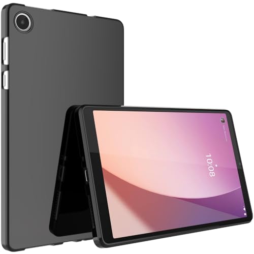 BREPRIO Hülle für Lenovo Tab M8 4th Gen 8 Zoll 2024/2023 Modell TB301XU/TB-300FU, [Leicht + Schutz] Stoßfeste Weiche Ultra Slim Cover, Schwarz von BREPRIO