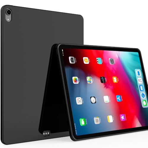 BREPRIO Hülle für iPad Air 13 Zoll M3 Chip 2025 / M2 2024 Hülle/iPad Pro 12.9 3rd Generation 2018, [Leicht + Schutz] Stoßfeste, weiche Ultra Slim Cover, Schwarz von BREPRIO