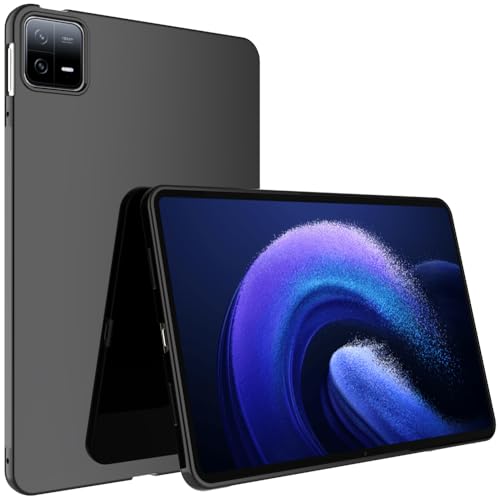 BREPRIO Schutzhülle für Xiaomi Pad 6 / Pad 6 Pro 11 Zoll 2023, [leicht + schützend] Stoßfeste, weiche, ultradünne Abdeckung, Schwarz von BREPRIO