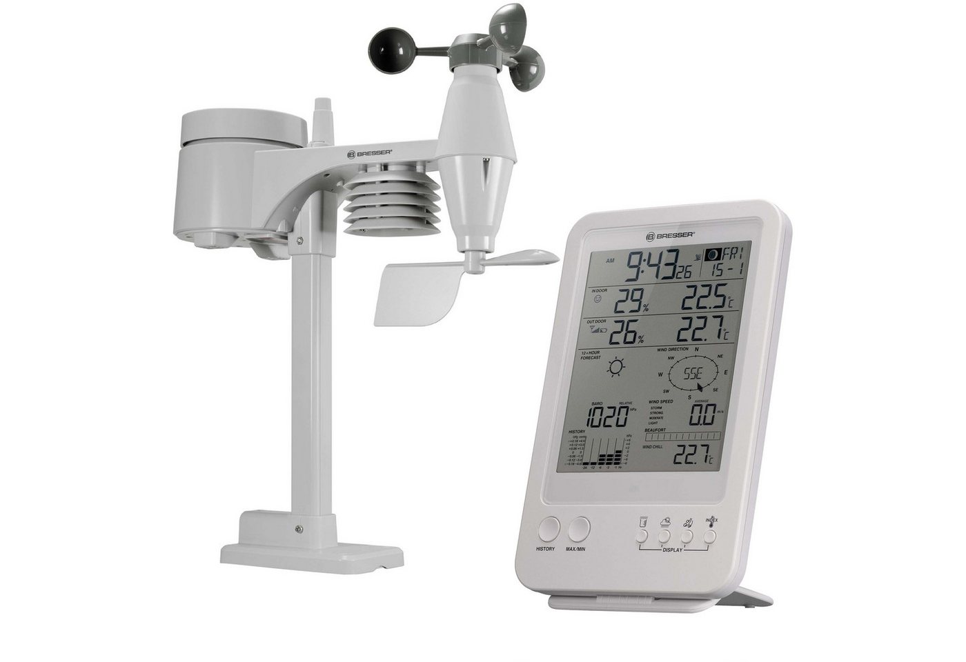 BRESSER BRESSER 5-in-1-Wetterstation weiß Wetterstation BRESSER BRESSER 5-in-1-Wetterstation weiß Wetterstation von BRESSER